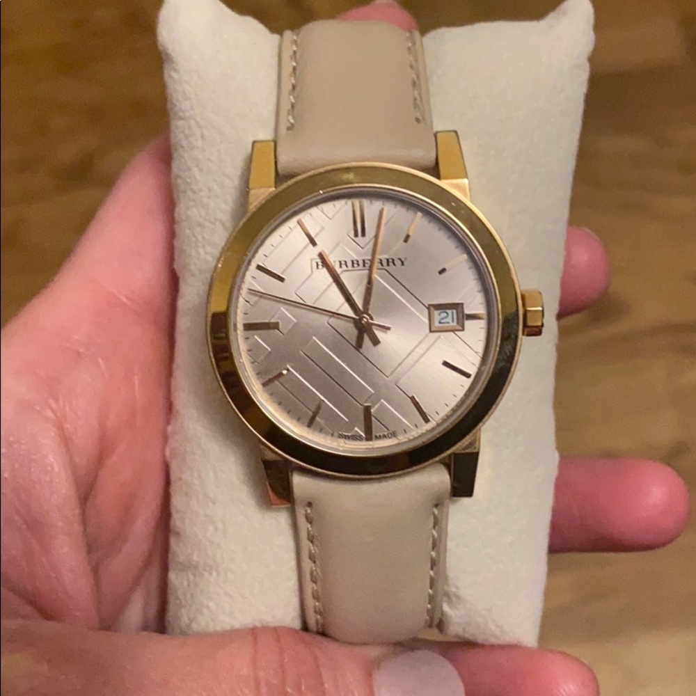 Burberry gold watch